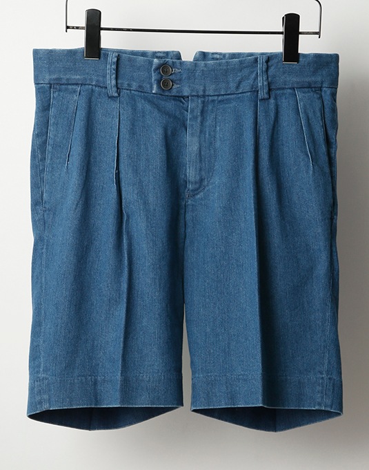 junhashimoto 2TUCK SHORTS BLUE