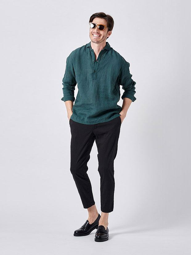 junhashimoto　9 TUCKLESS SLIM PANTS　ブラック junhashimoto 9 TUCKLESS SLIM PANTS / BLACK | ALL ITEM