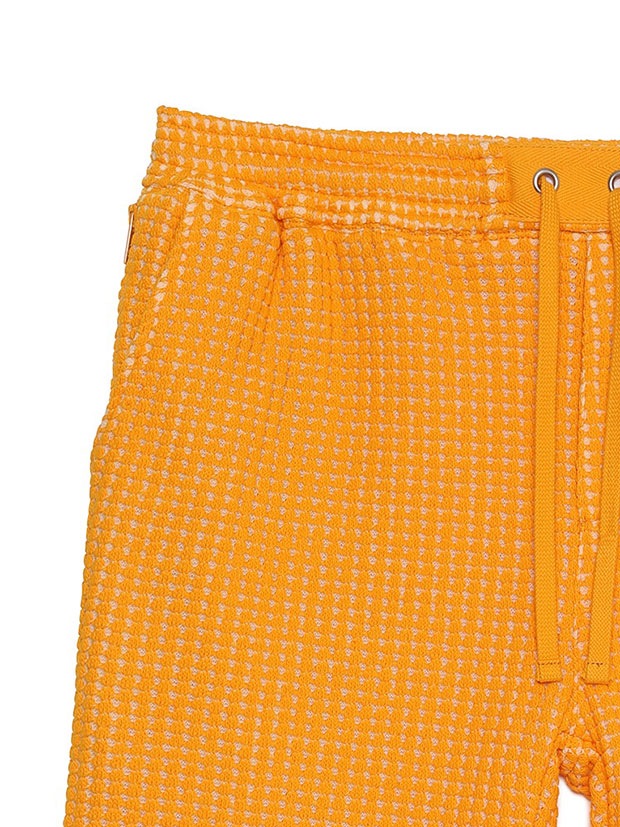 SeaGreen BIG WAFFLE SHORTS / ORANGE