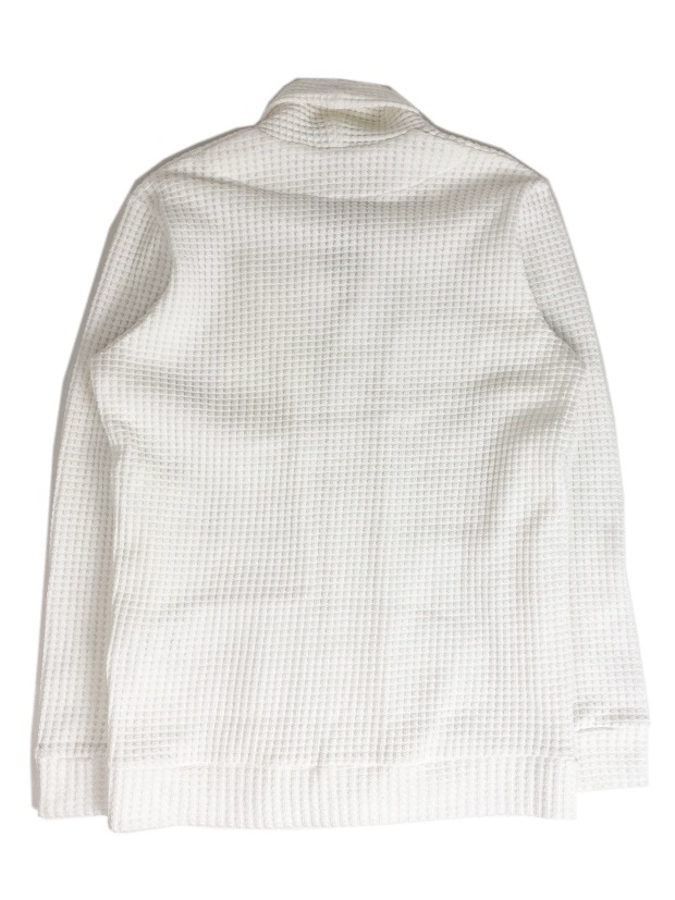 SeaGreen CAVIANA big waffle CARDIGAN / WHITE