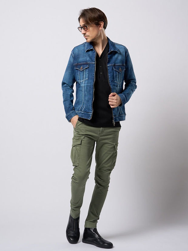 wjk denim zip blouson / used