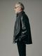 junhashimoto MEGA BIG LEATHER SHIRTS /  BLACK