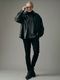 junhashimoto MEGA BIG LEATHER SHIRTS /  BLACK