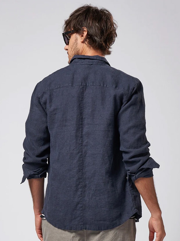 wjk short point collar shirt / navy