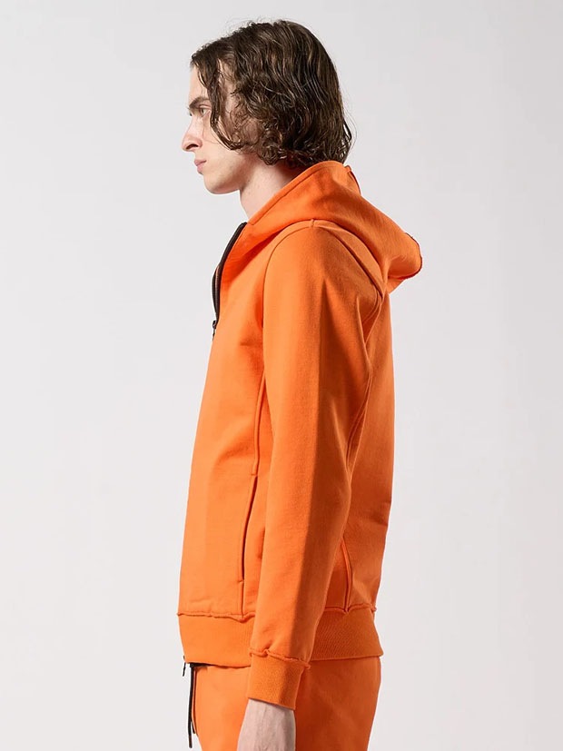 wjk basic zip-up parka / orange