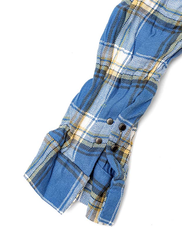 wjk 2-hook check shirt / blue