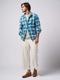 wjk 2-hook check shirt / blue