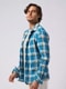 wjk 2-hook check shirt / blue