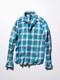 wjk 2-hook check shirt / blue
