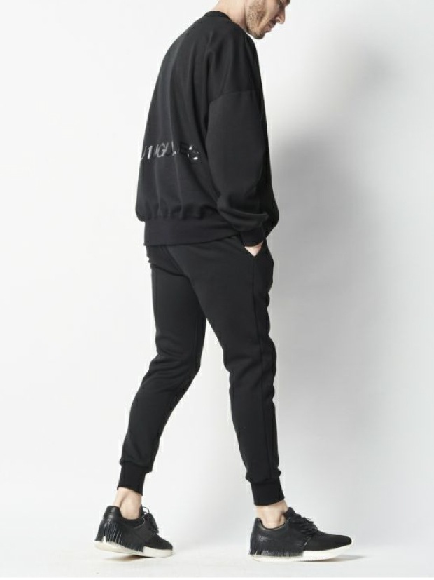 1PIU1UGUALE3 DROP SHOULDER CREW / BLACK | ALL ITEM | rumbleFISH  