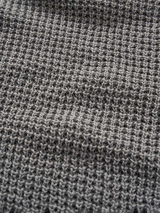 wjk GIMA roll crew knit / t.grey