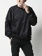 1PIU1UGUALE3 DROP SHOULDER CREW B.PRINT / BLACK