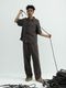 SeaGreen ANCHOR STRIPE PANTS / BROWN