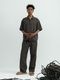 SeaGreen ANCHOR STRIPE PANTS / BROWN