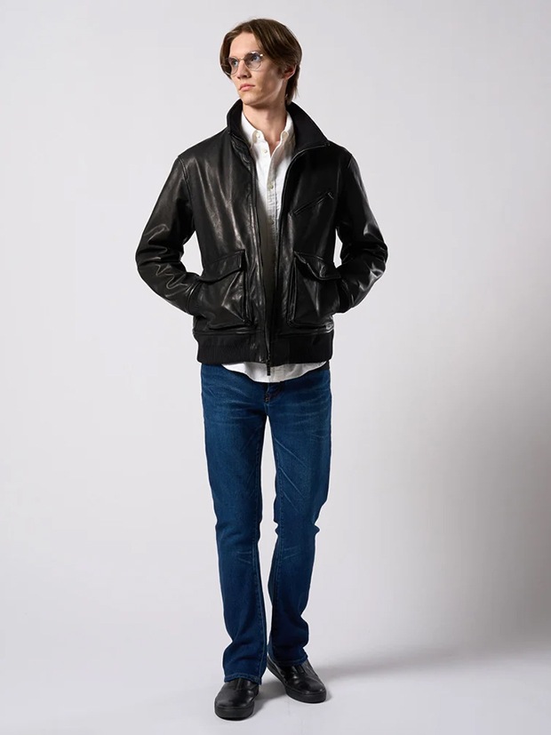 wjk leather rib jersey type A-2 / black