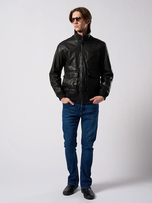 wjk leather rib jersey type A-2 / black