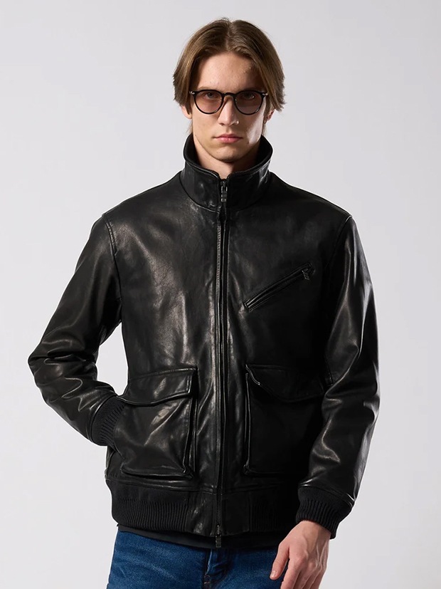 wjk leather rib jersey type A-2 / black
