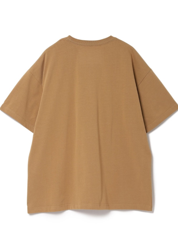 SeaGreen ORGANIC COTTON JERSEY T-SHIRT / BEIGE