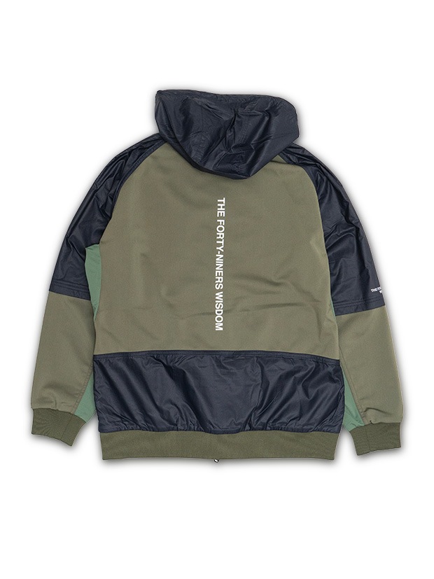 TFW49 COMBINATION HOODED JACKET / KHAKI x NAVY