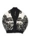 junhashimoto SHAWL COLLAR CARDIGAN / WHITE/BLACK