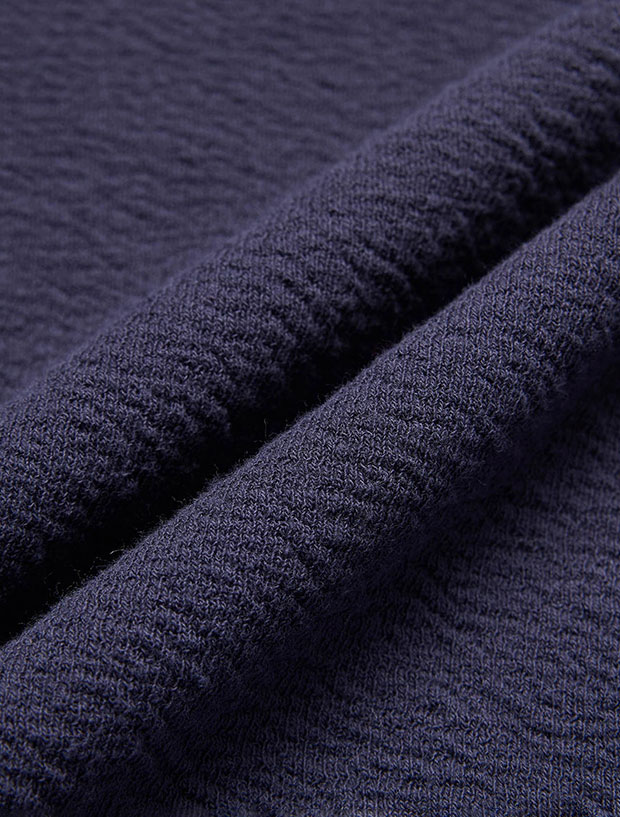 SeaGreen CRATER LACEUP HOODIE / NAVY