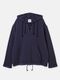SeaGreen CRATER LACEUP HOODIE / NAVY