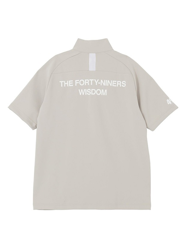 TFW49 MOCK NECK HALF ZIP / BEIGE / WHITE