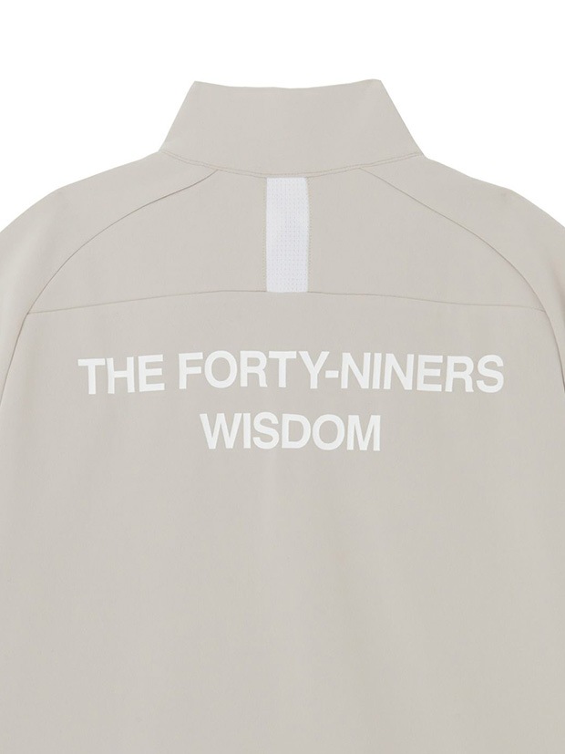 TFW49 MOCK NECK HALF ZIP / BEIGE / WHITE