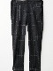 1PIU1UGUALE3 RIB TAPERED SLACKS / WINDOW PEN SUPER 100'S STRETCH FLANO (D.GREY)