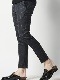1PIU1UGUALE3 RIB TAPERED SLACKS / WINDOW PEN SUPER 100'S STRETCH FLANO (D.GREY)