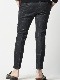 1PIU1UGUALE3 RIB TAPERED SLACKS / WINDOW PEN SUPER 100'S STRETCH FLANO (D.GREY)
