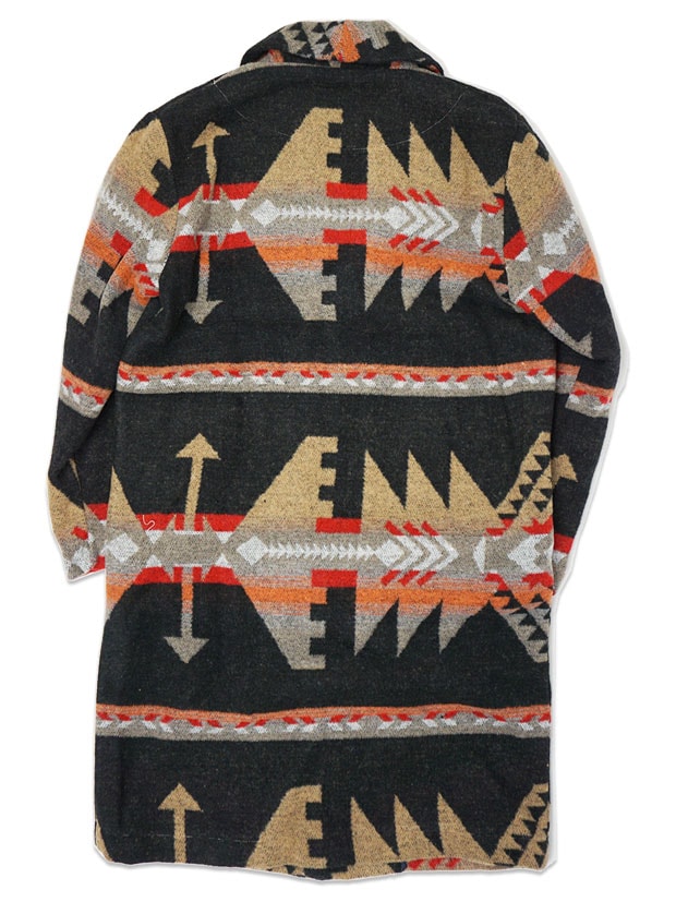 FRONTSTREET8 Blanket Chester Coat -Chimayo- BLACK