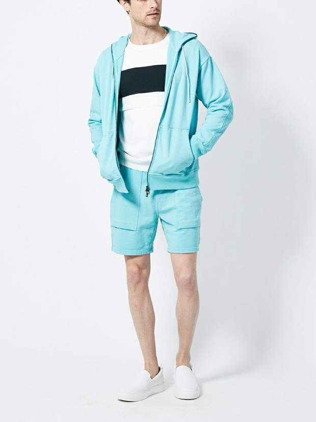 junhashimoto K04 STRIPE CREW NECK / WHITE BLACK