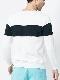 junhashimoto K04 STRIPE CREW NECK / WHITE BLACK