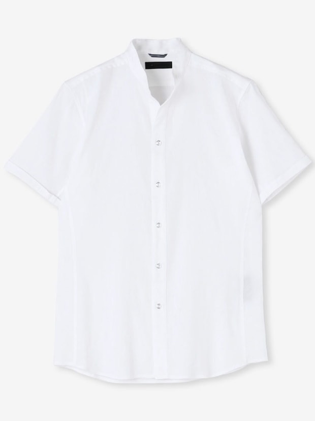 junhashimoto SV11 BAND COLLAR S/S SHIRTS / WHITE | junhashimoto  