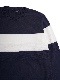 junhashimoto K04 STRIPE CREW NECK / NAVY WHITE