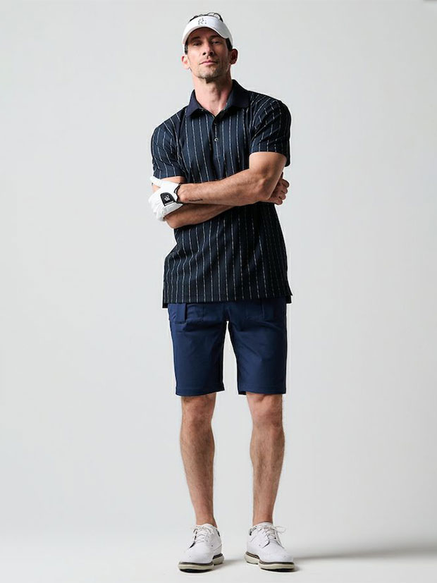 1PIU1UGUALE3 GOLF×PANZETTA GIROLAMO SHORT PT 113 STRIPE / NAVY