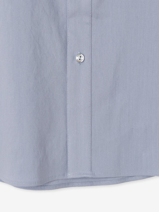 junhashimoto SV11 BAND COLLAR S/S SHIRTS / BLUE