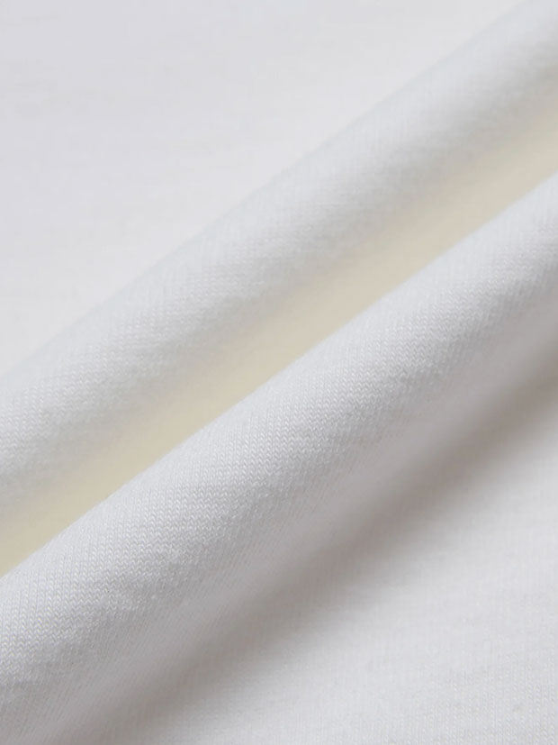 SeaGreen KNIT RIB T-SHIRT / WHITE