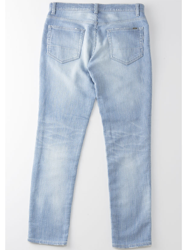 AKM FIVE POCKET SKINNY stretch hickory jog denim BLUE USED | ALL 