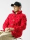 wjk hand knitting cardigan / red