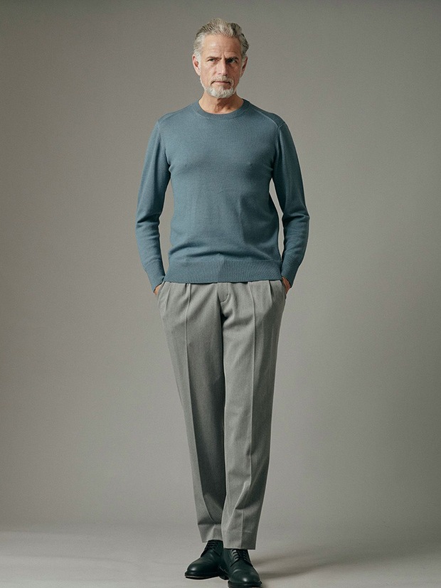 junhashimoto RELAXED 2TUCK PANTS / M.GREY