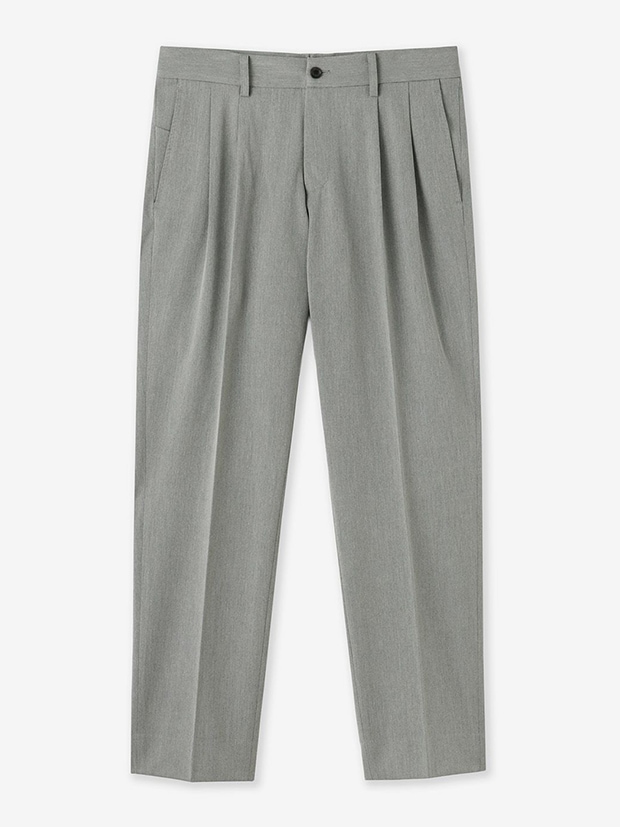 junhashimoto RELAXED 2TUCK PANTS / M.GREY