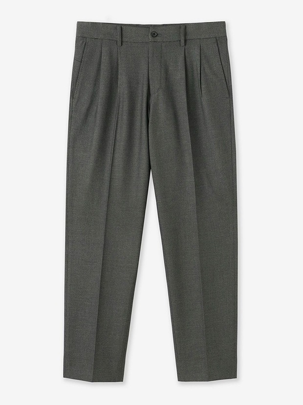 junhashimoto RELAXED 2TUCK PANTS / CHARCOAL