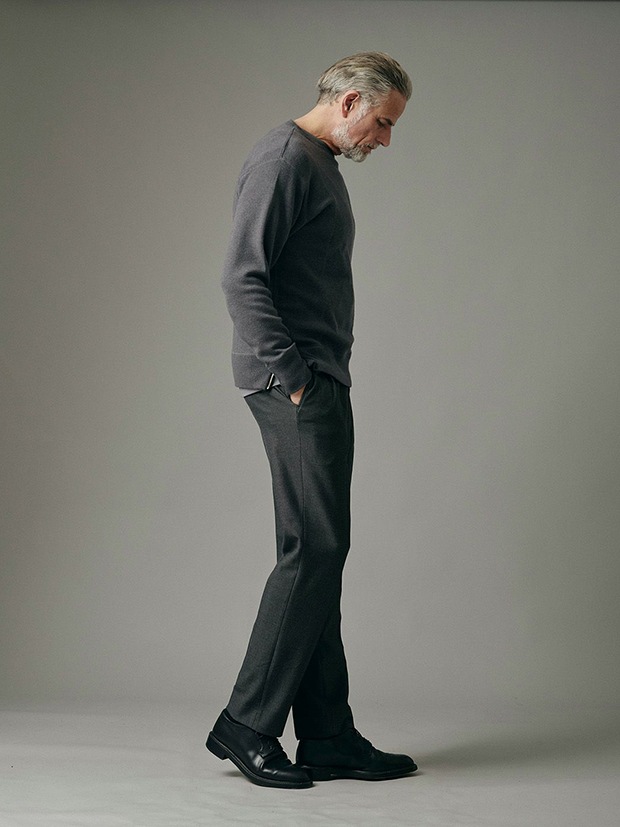 junhashimoto RELAXED 2TUCK PANTS / CHARCOAL