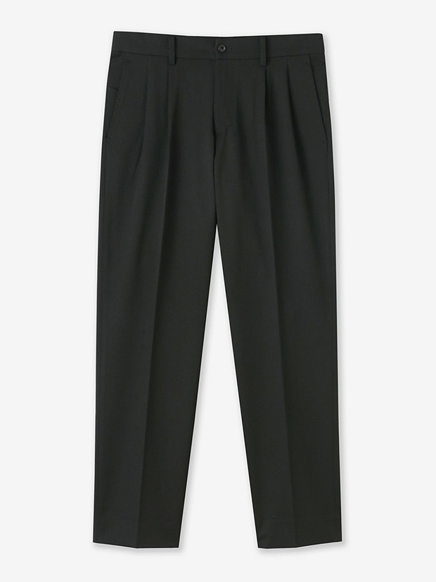 junhashimoto RELAXED 2TUCK PANTS / BLACK