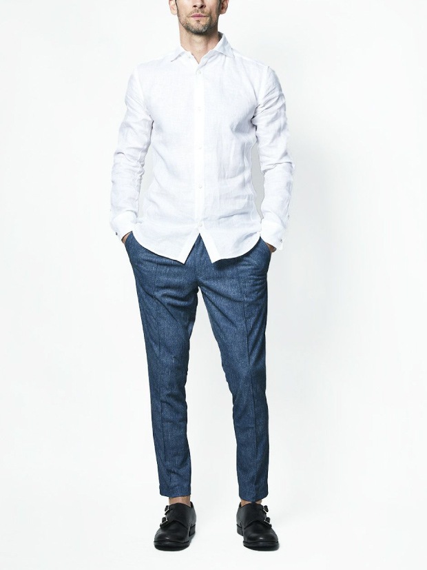 junhashimoto HORIZONTAL SHIRTS / WHITE