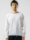 wjk wide cut off crew neck LS / white