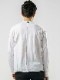 wjk wide cut off crew neck LS / white