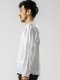 wjk wide cut off crew neck LS / white